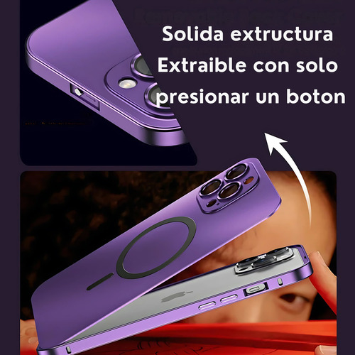 Funda Para Iphone Metalica Anti Golpes Magsafe Ciotec Gris 16 Pro Max