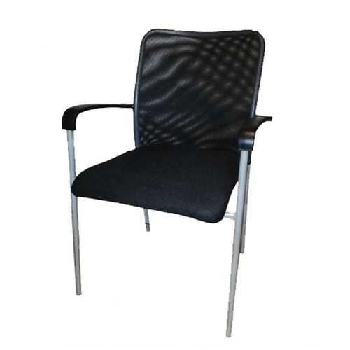 Silla Fija Prontometal Di Verona En Malla Color Negro