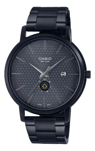 Reloj Casio Mtp-b125b-8a Sumergible Unixes Metal Calendario Color De La Malla Negro Color Del Bisel Negro Color Del Fondo Negro