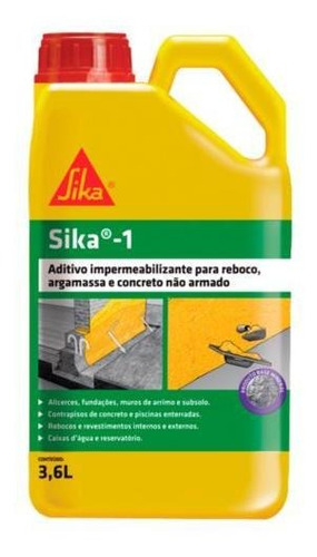 Imagem 1 de 1 de Sika 1 Bombona De 3,6l - Sika