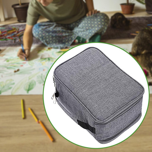 Estojo Organizador De Lápis Colorido Com 300 Cinza