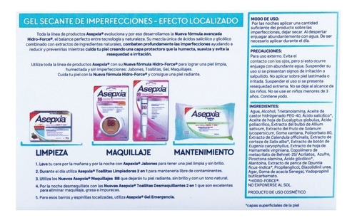 Asepxia Gel Emergencia Anti Imperfecciones. Tubo Con 28g.