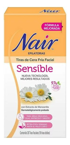 Tiras Nair Para Depilación Corporal, Sensibles, Tiras Doble