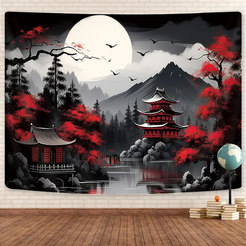 Tapiz De Naturaleza De Bosque De Montaña Para Dormitorio, .