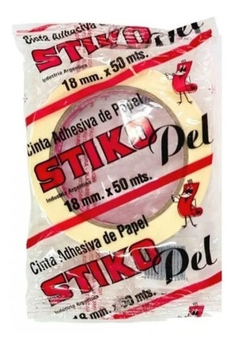 Imagen 1 de 5 de Cinta De Papel Enmascarar Pintor Stiko 18 Mm X 50 Metros