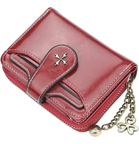 Cartera Pequeña Para Mujer Con Cremallera, Doble, Gótica, Vi