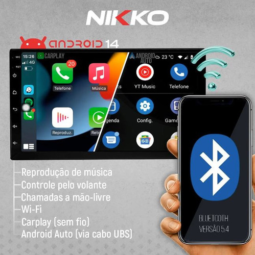 Multimidia Focus 2008-2012 Android Auto Carplay Ford Focus