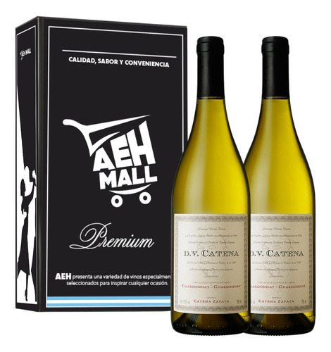 Vino Chardonnay 750ml Dv Catena Pack X2u + Caja De