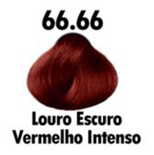 Kit 04 Tintas Vermelho N° 66.66 E 04 Ox 40vol 90ml Mairibel Tom 66.66 Louro Escuro Vermelho Intenso