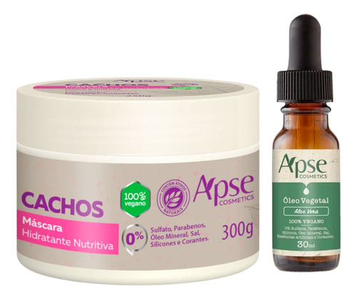 Kit Apse Cachos Máscara 300g + Extrato De Aloe Vera 30ml