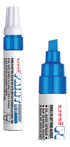Uni Paint Px-30 Paint Marker Punta Gruesa 8mm Azul Pack X2
