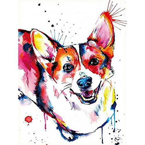 Nueva Pintura De Diamantes Diy De Un Perro Welsh Corgi,...