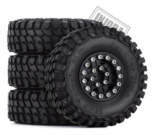 Injora Rc 1.0 Neumáticos De Aluminio Beadlock Y Neumáticos D