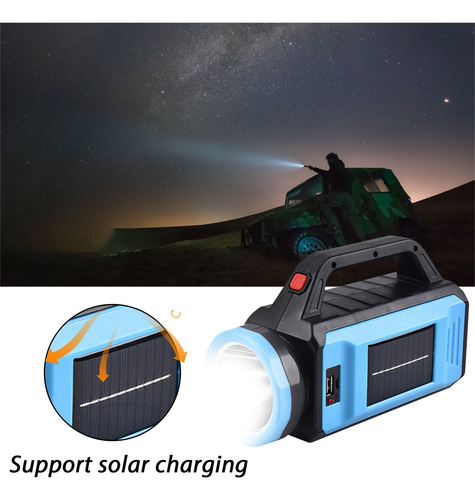 Linterna Portátil Recargable Q Solar Supe 8343
