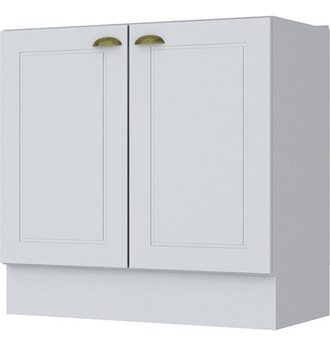 Henn C355-05 balcão decozinha americana 80 Cm sem tampo 2 portas cor branco