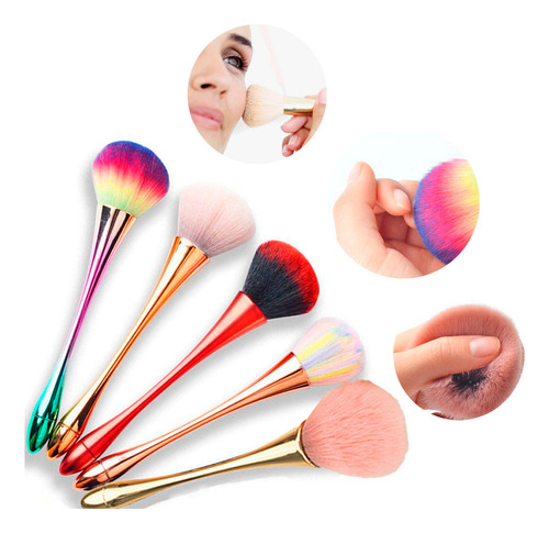 3pz Brochas Para Maquillaje Profesional Rubor Polvo Compacto Color