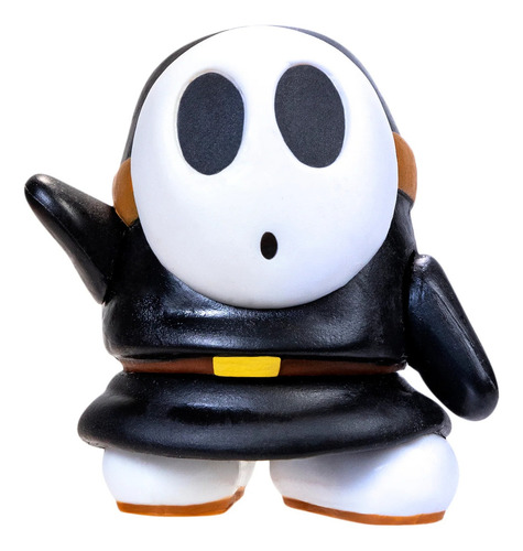 Figura Super Mario Bros Shy Guy 5cm Negro Deluxe Pg