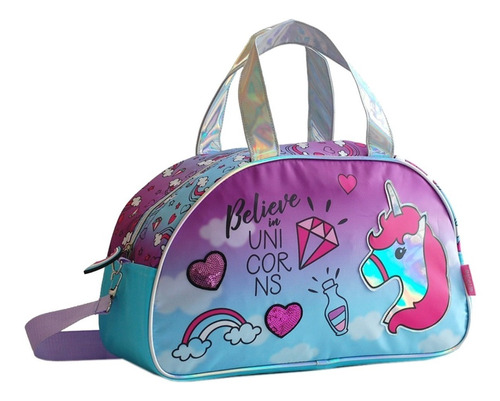 Bolso Unicornio Tornasolado Pileta Colonia 50418 Mundomanias