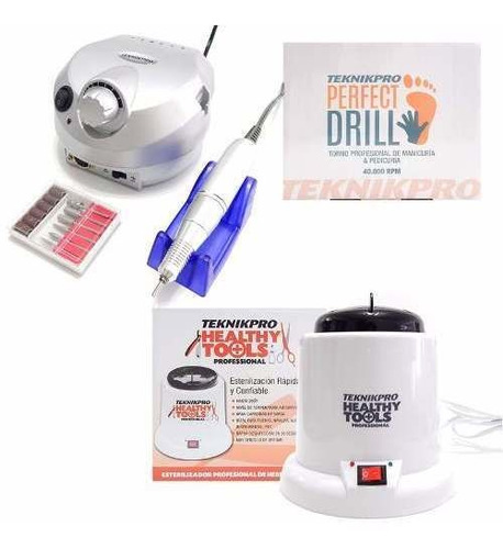 Kit Teknikpro Torno Perfect Drill + Esterilizador 6c