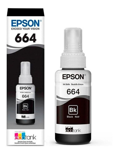 Tinta Epson T664bk Negro Para Impresora Ecotank - Saletech
