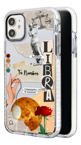 Funda Para iPhone Mujer Signo Zodiaco Libra Tu Nombre