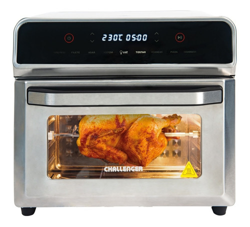 Horno Freidor De Aire Challenger Color Plateado