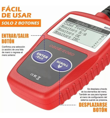 Ms309 Escáner Obd2 Para Vehículos Automotrices