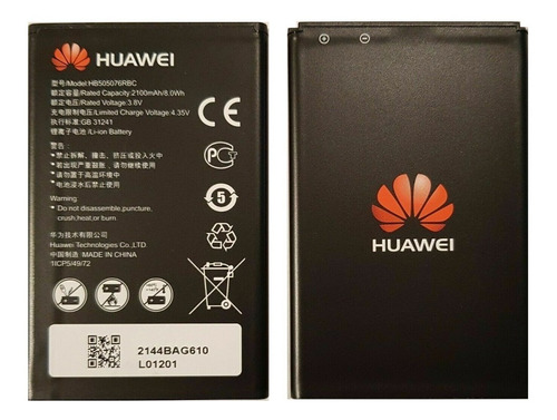 Bateria Huawei Y3 2 / Y600 U20 A199 G606 G615 Hb505076rbc