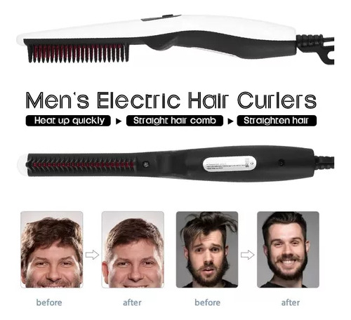 Chapinha Pente Alisador De Cabelo E Barba Masculino