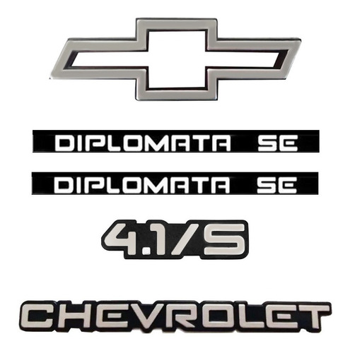 Kit Emblema Gravata Chevrolet 4.1/s Diplomata Se 91 A 92