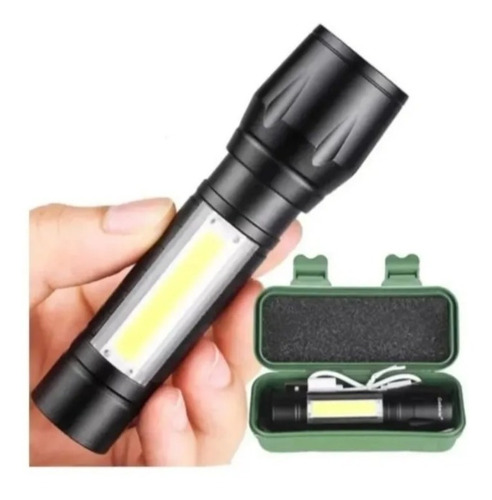 2 Linternas Tacticas  Led Recargable X Usb Zoom Aluminio X2