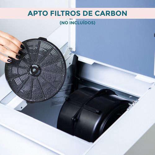 Extractor Campana De Cocina De Pared 60 Cm Espejada Blanca