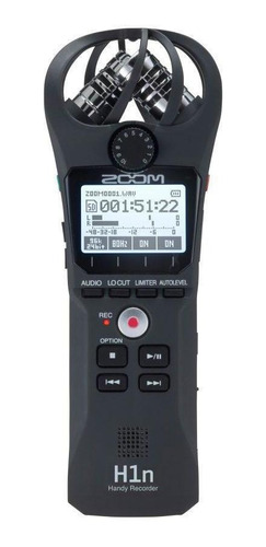 Gravador Digital De Áudio Zoom H1n Handy Recorder Black