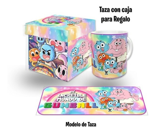 Taza Con Caja Para Regalo, Gumball