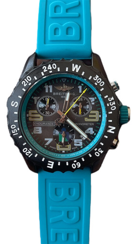 Reloj Breitlin.g Endurance Pro 44mm Mov Cuarzo Caucho Correa Agua Negro Negro (Usado)