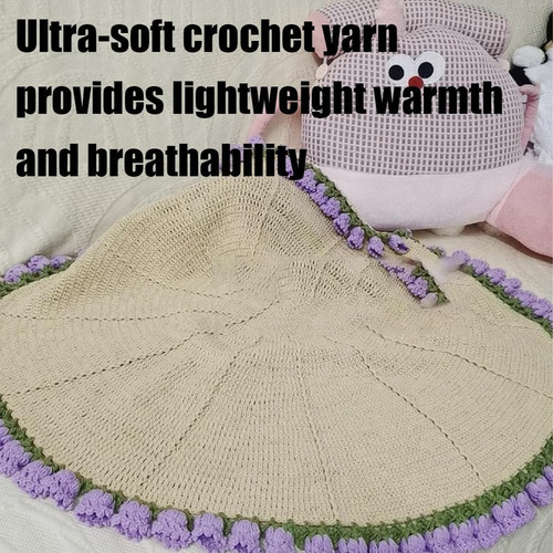 Para Diy O De Flores Hecho A Mano A Ganchillo, Manta Rosa