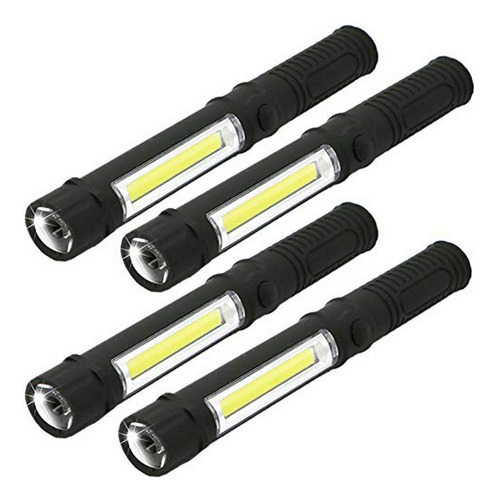 Cob Led Work Flashlight With Magnetic Base And Clip Multi-fu