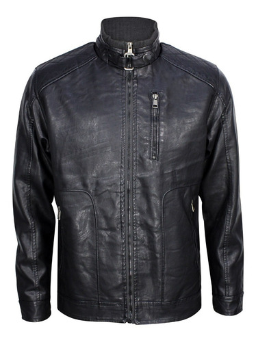 Imagen 1 de 8 de Chamarra Roosevelt Biker Vini Piel Slim Fit Super Calidad