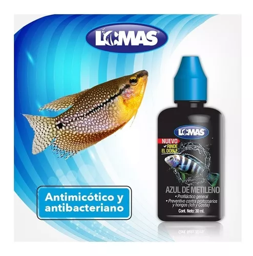 Azul De Metileno 30 Ml (lomas) Para Acuarios X3 Unidades