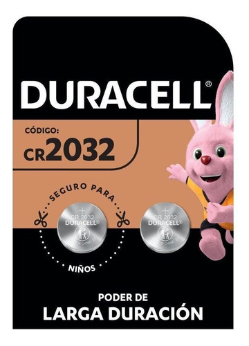 Pila Cr2032 Duracell Botón De Litio, Pila De Reloj, 2 Pilas