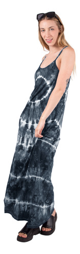 Vestido Mujer De Algodon En Colores Combinados Para Verano