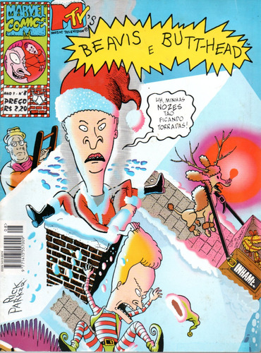 Beavis E Butt-head Ano 1 - N° 8  - 33 Páginas - Em Português - Editora Marvel Comics - Formato 20,5 X 27,5 - Capa Mole - 1994 - Bonellihq Cx437 E23