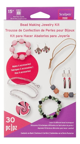 Sculpey Kit Arcilla Polimérica Abalorios Para Joyería 30 Pza Color