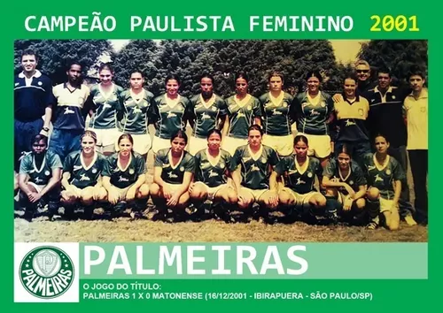 Poster Do Palmeiras - Campeão Paulista Feminino 2022