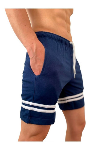 Imagen 2 de 4 de Bermuda Hombre Gdo Lines Chupin Con Bolsillos Shorts