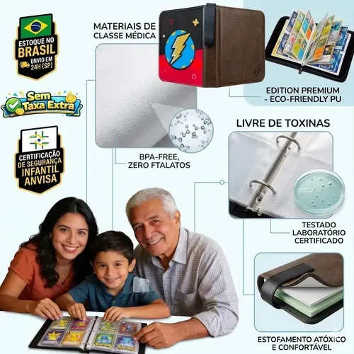 Porta Cards Tcg 400 Bolsos 2x2 - Compatível Com Shield