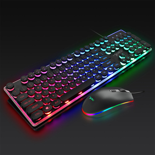 Hxsj V300y Backlight Colorido Teclado Para Jogos Teclado