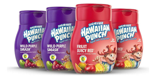 Hawaiian Punch 4 Botellas - Sabor Intenso Sin AzĂșcar
