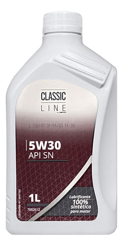 Óleo 5w30 Api Sn Classic Line By Mopar Sintético - 1 Litro