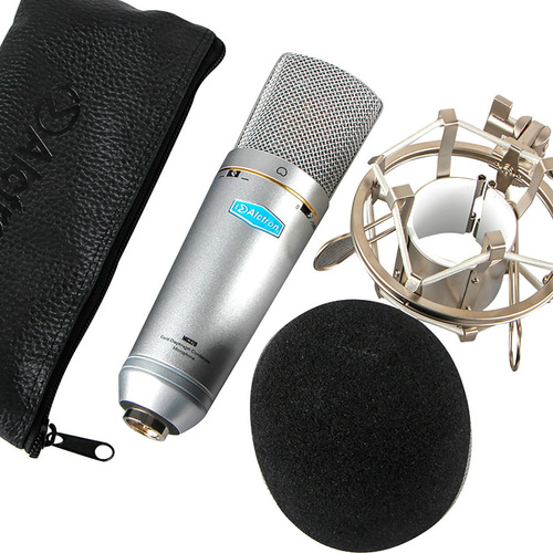 Microfone Condensador Alctron Mc320 Gravações Broadcast Sj Cor Cinza